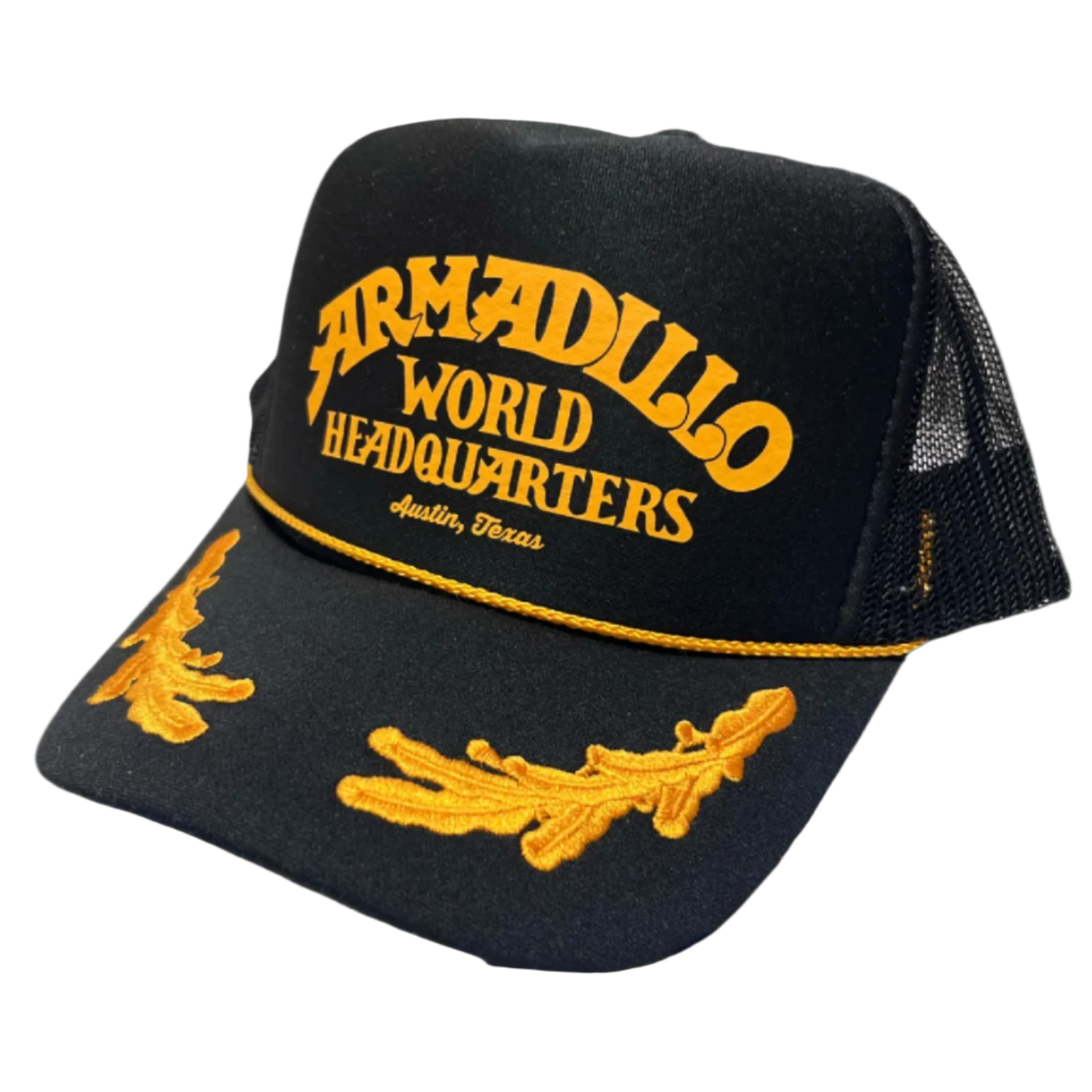 Armadillo World Headquarters Gold Leaf Trucker