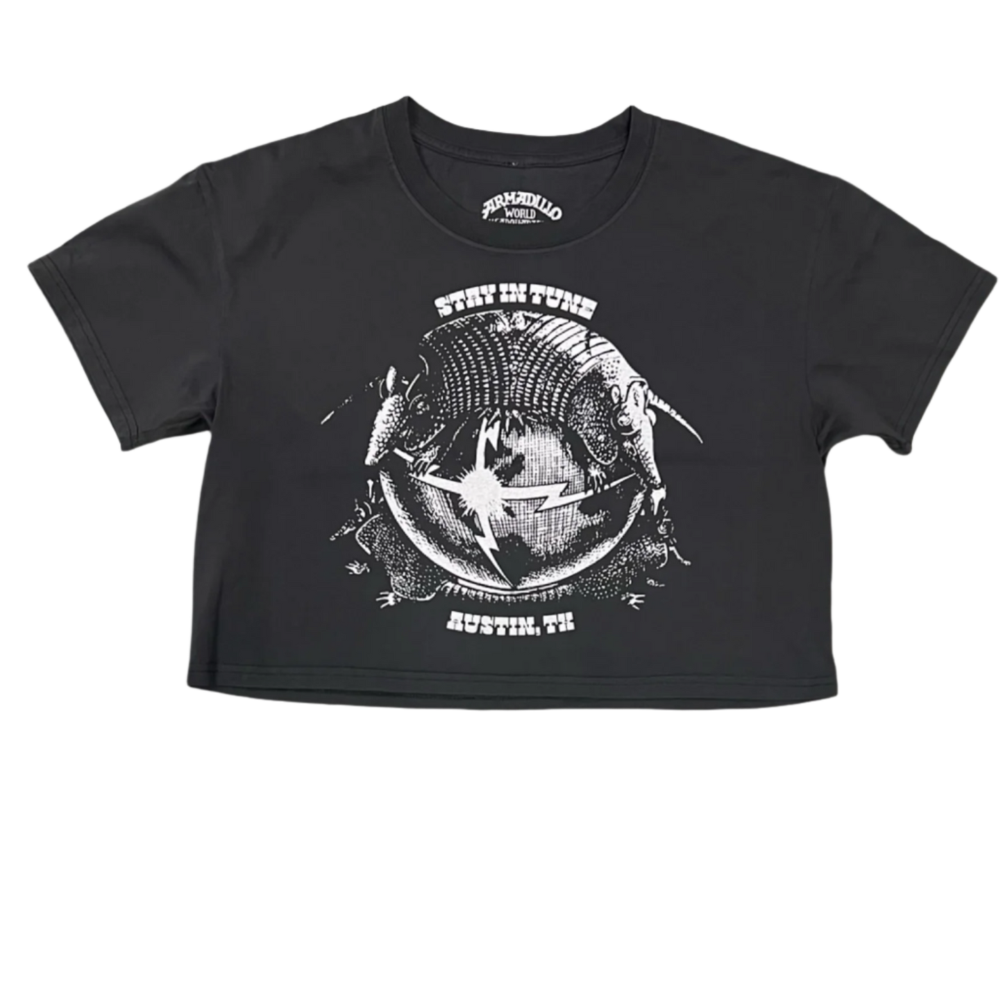 Stay In Tune - Faded Black Crop