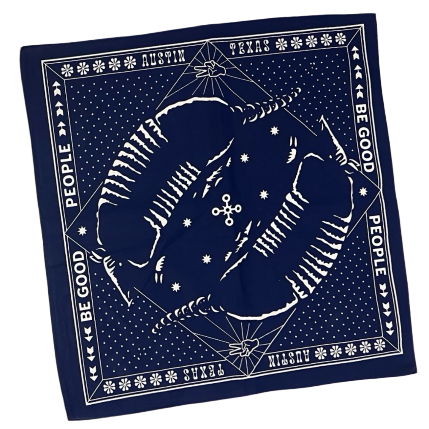 Armadillo World Headquarters Bandanas - Navy