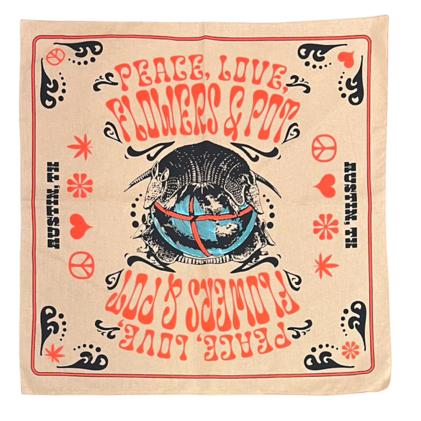 Armadillo World Headquarters Bandanas - Peace + Love